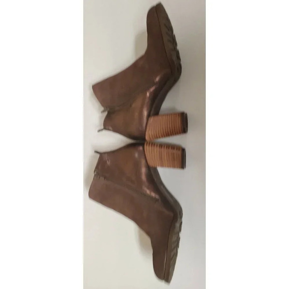 PAUL GREEN Rockin Bootie US 8 Brown Suede Metallic Zipper Ankle Boot 5.5 AU $398 - Picture 8 of 12